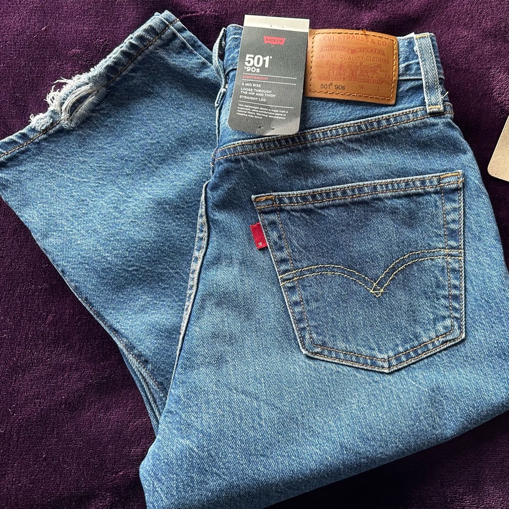 501® '90S LIGHTWEIGHT WOMEN'S JEANS - NWT, 25x32, Underline - Medium Wash